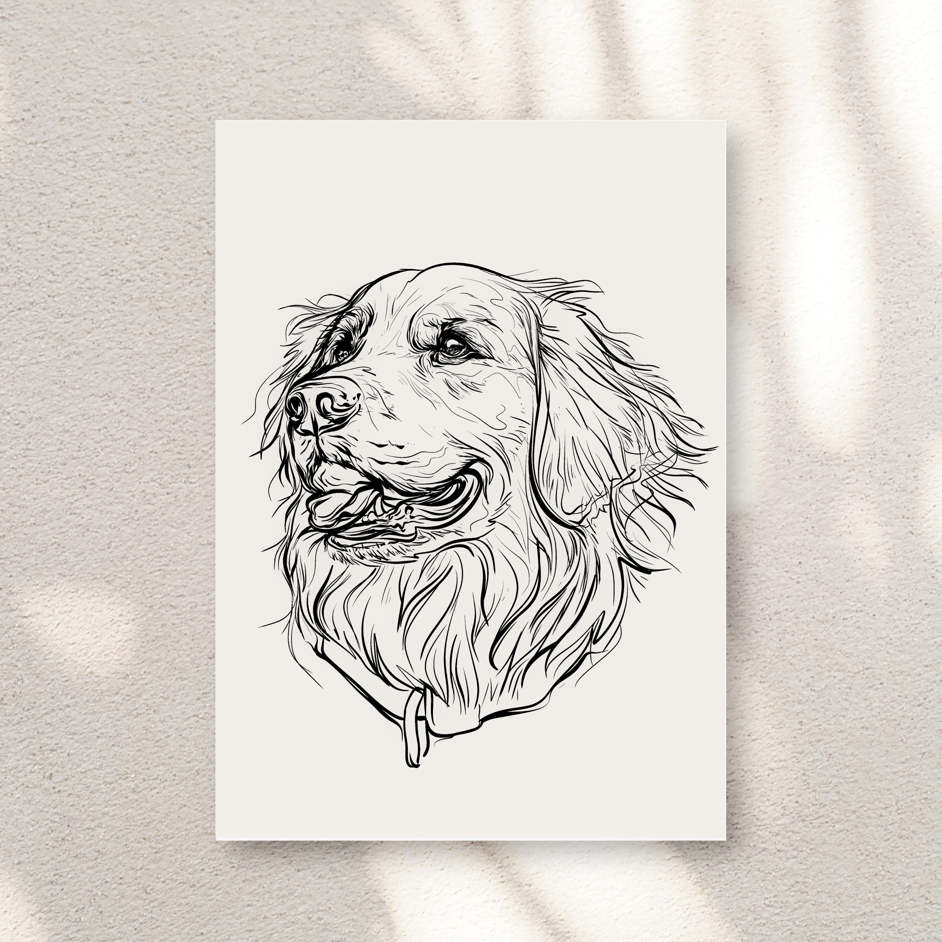 Pet Portrait Illustration, Custom Line Pet Portrait