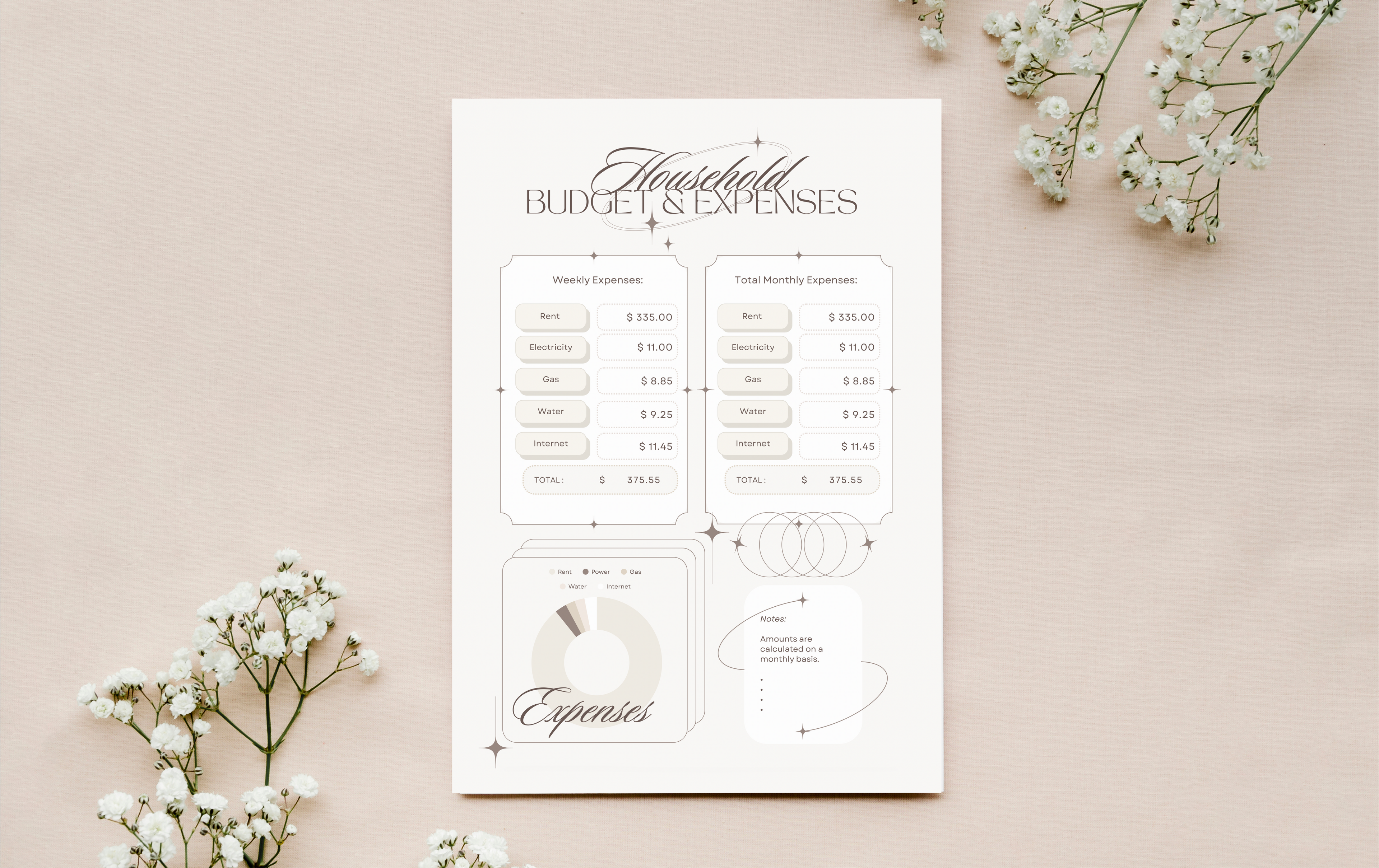 Beige Budget Planner Template — Canva