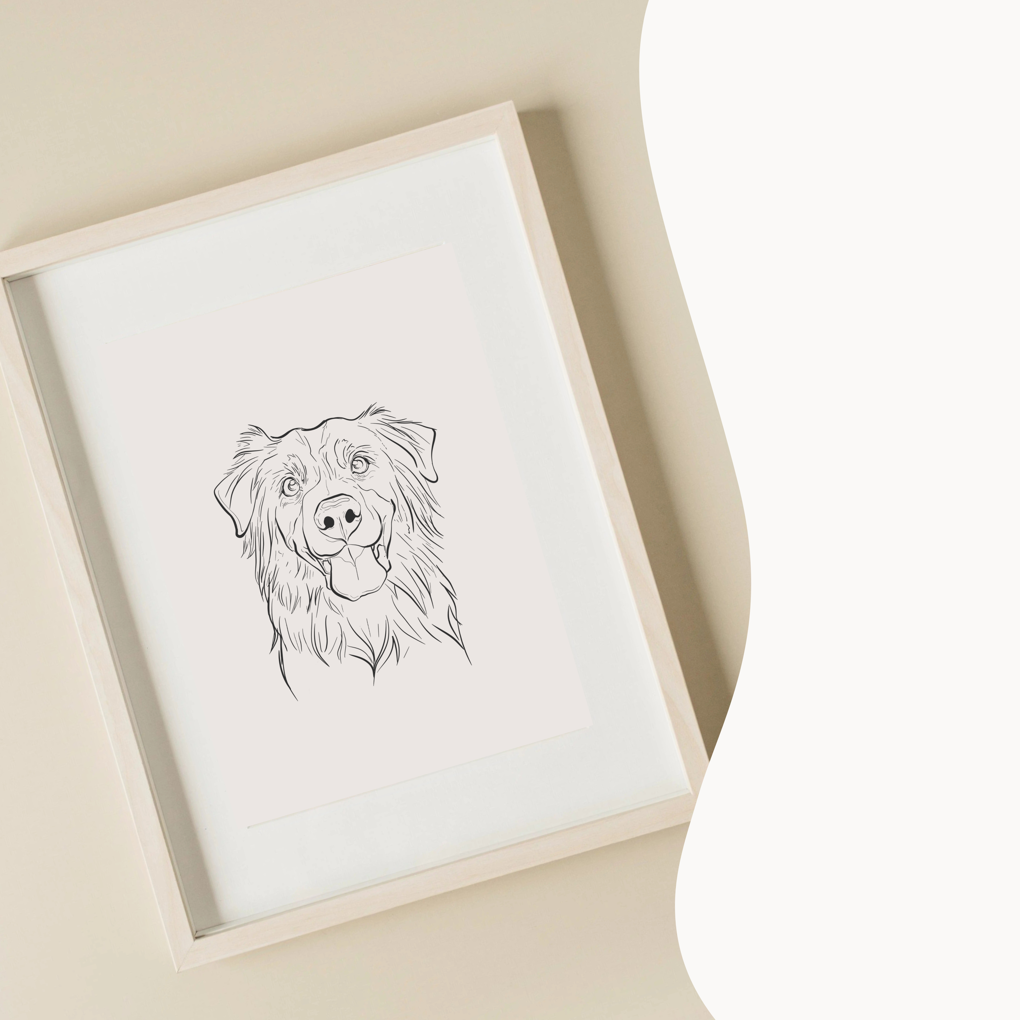 Pet Portrait Illustration, Custom Line Pet Portrait